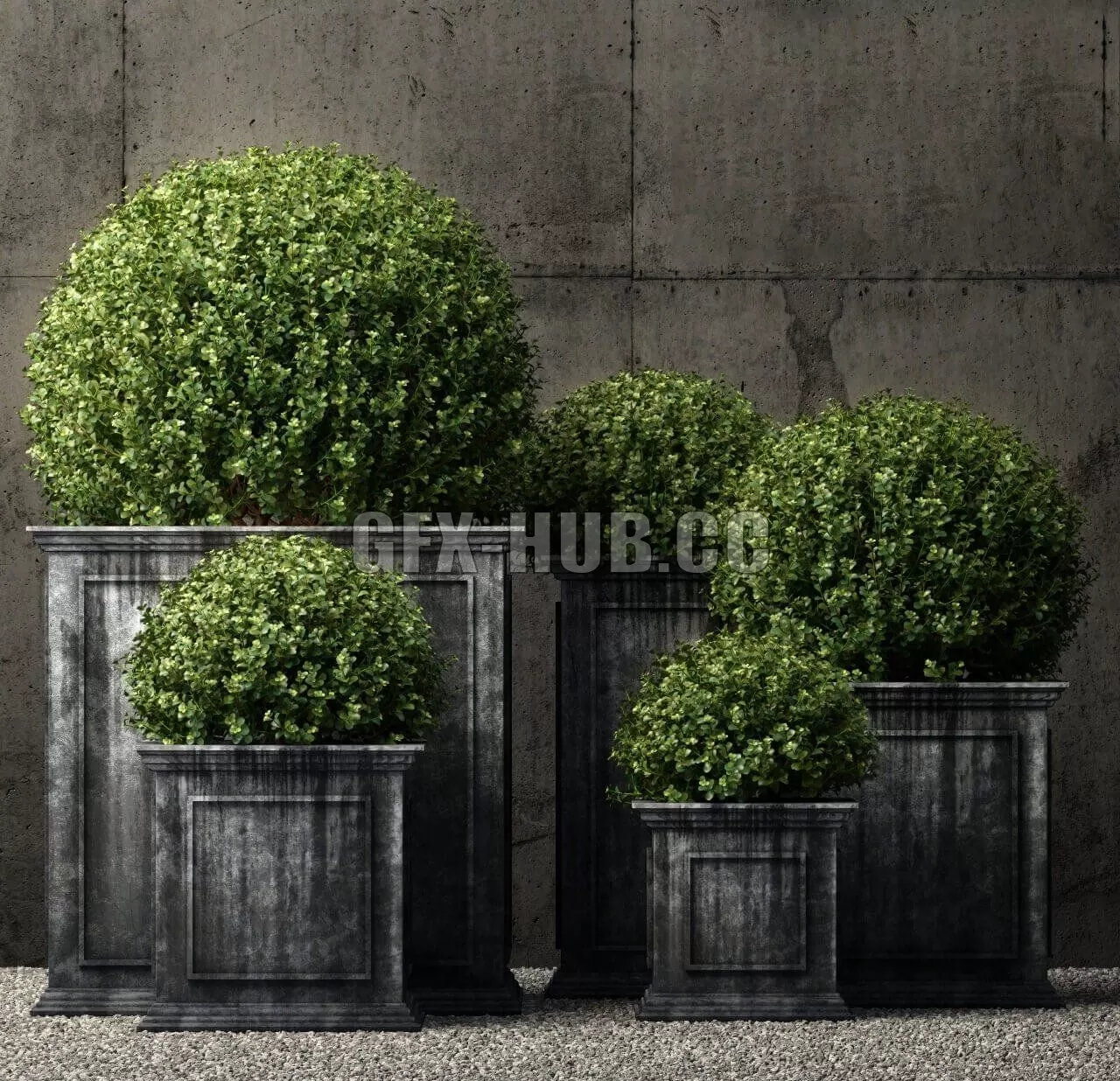 PLANT – Restoration Hardware estate zinc framed panel planters