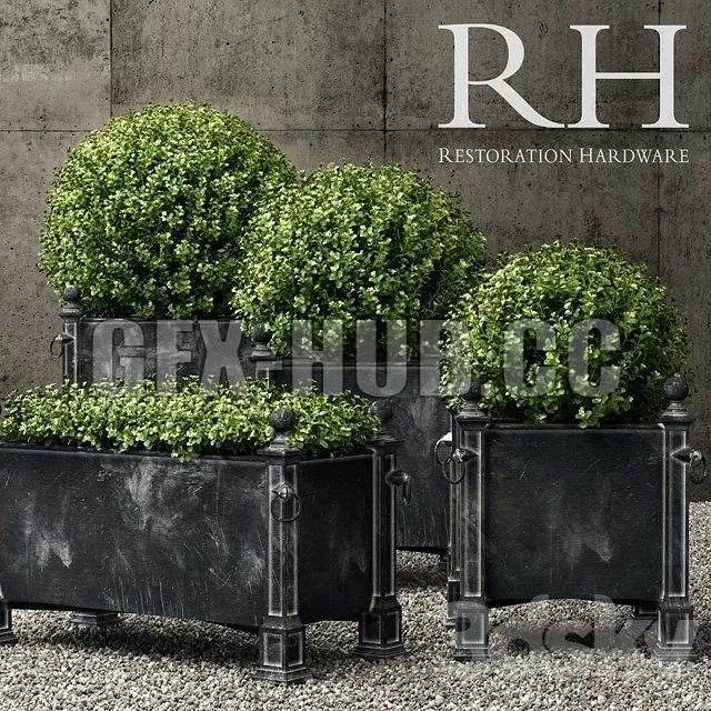PLANT – Restoration Hardware versailles weathered zinc planters
