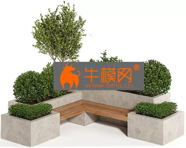 PLANT – Urban Furniture with plant-set 03