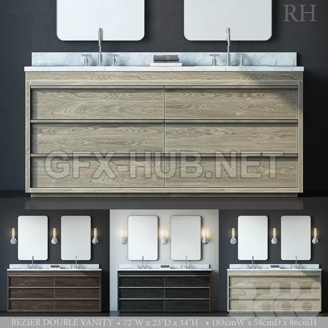 PRO MODELS – BEZIER DOUBLE VANITY