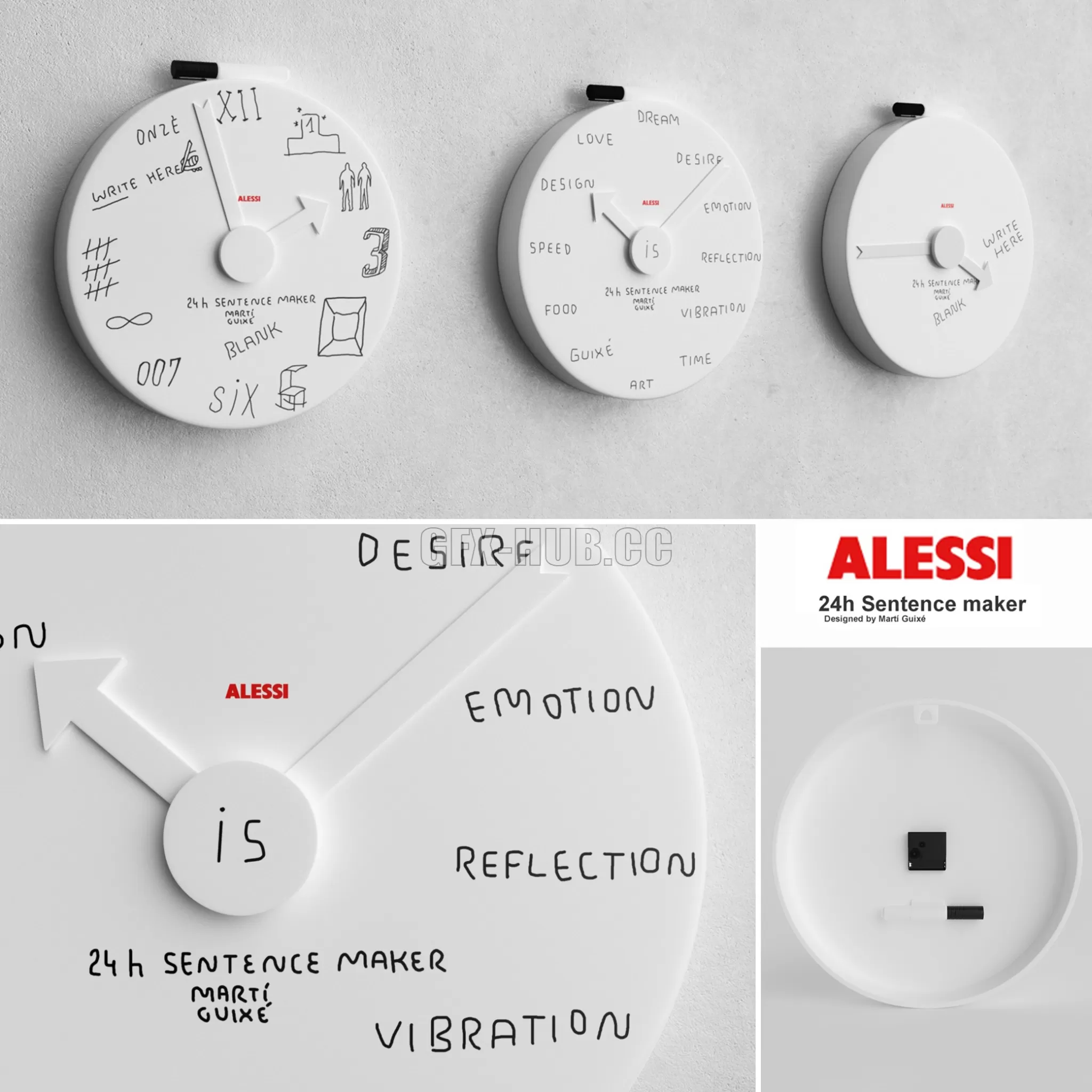 PRO MODELS – Blank Wall Clock MGU02 by Alessi