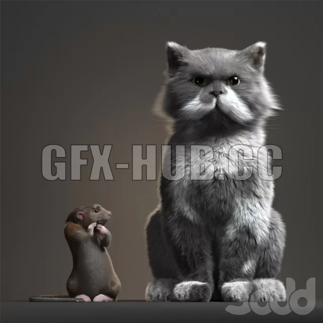 PRO MODELS – Cat and cute rat