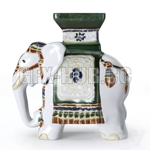 PRO MODELS – Ceramic Elephant Garden Stool