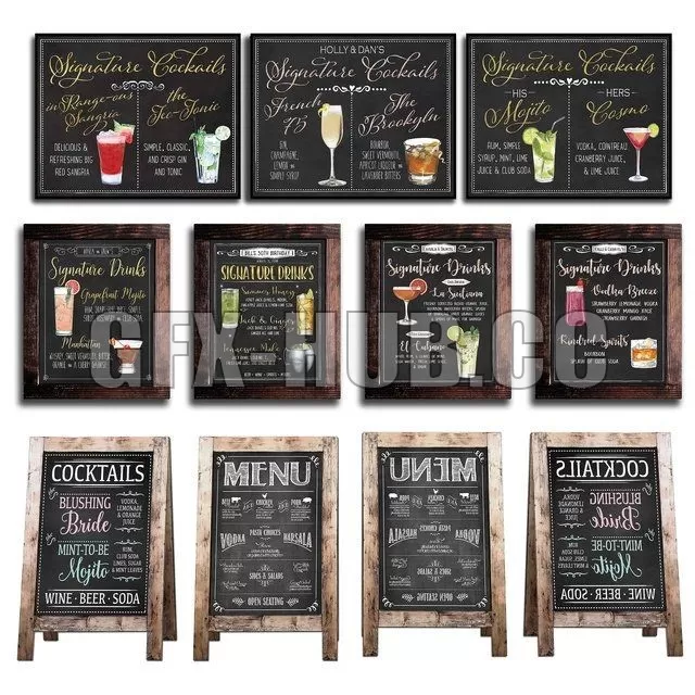 PRO MODELS – Chalkboard for cafe 1