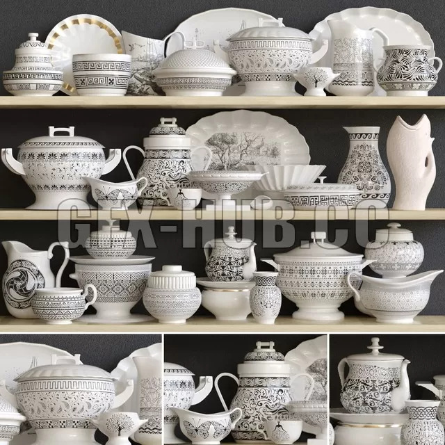 PRO MODELS – Classic Dinnerware Set on the shelves