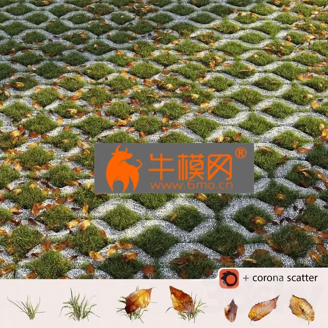 PRO MODELS – Grass in the square brick