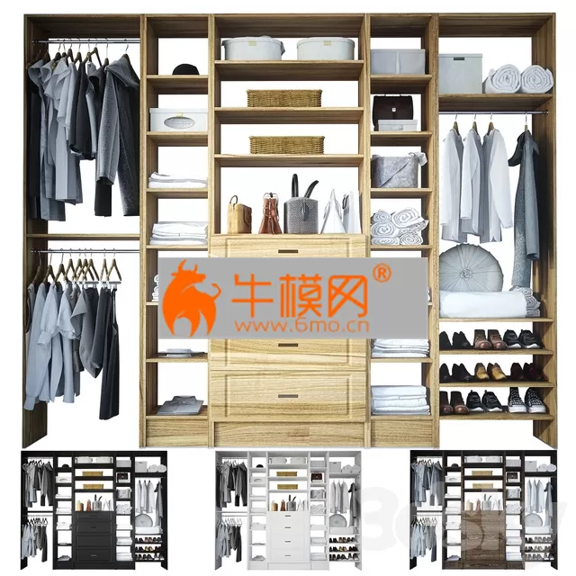 PRO MODELS – Open wardrobe with filling