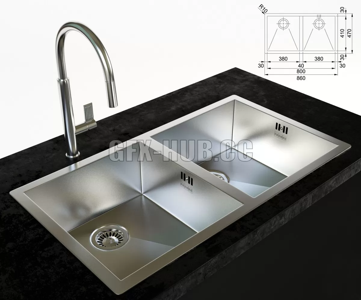 SINK – KITCHEN – Franke sink and faucet