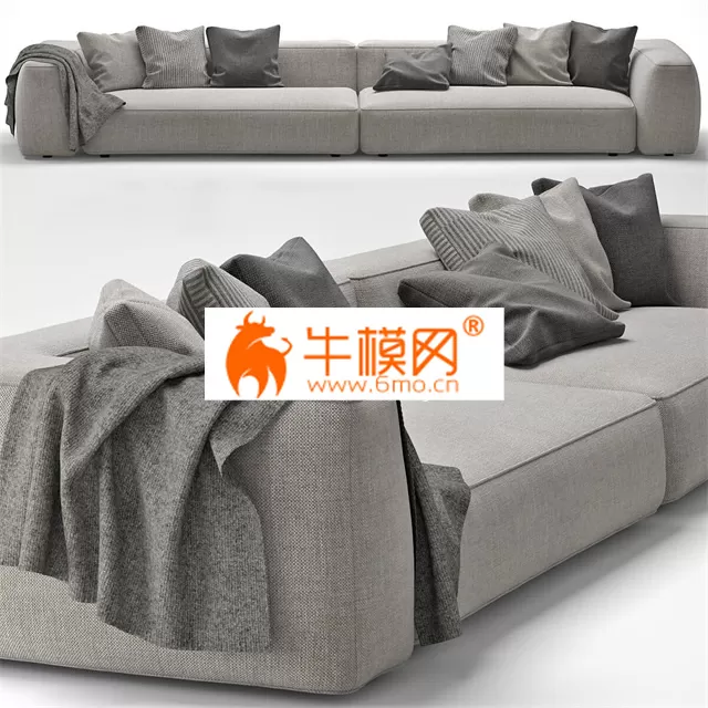 SOFA – Capitone gray sofa 05