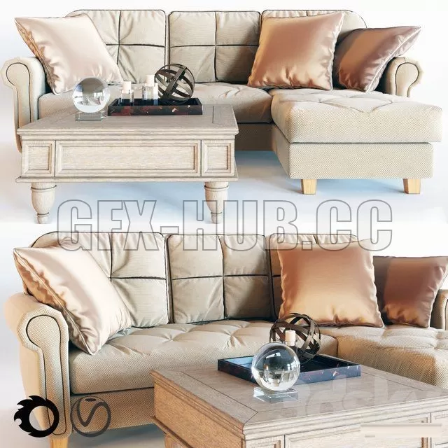 SOFA – Corner sofa velvet EVENING