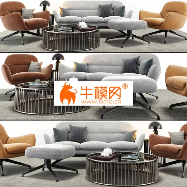 SOFA – Minotti Jensen armchair and sofa set