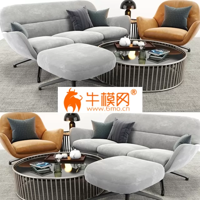 SOFA – Minotti Jensen armchair and sofa set 2
