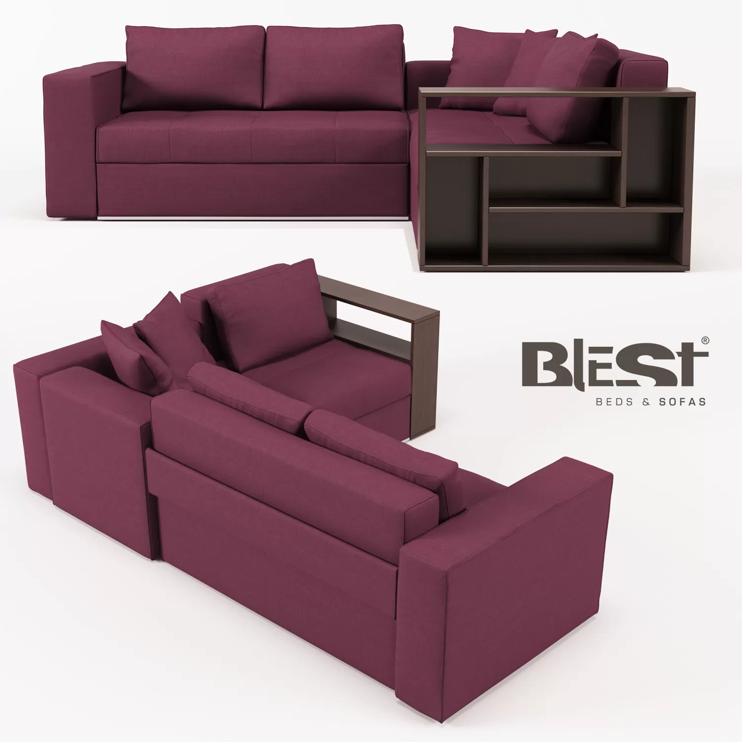 SOFA – OM Divan modular Kvanti BMR 2TM-K-1TM BBL from the manufacturer Blest TM