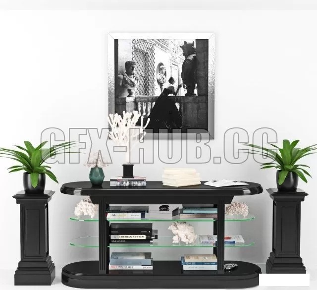 TABLE – Console table Pierce decorative set