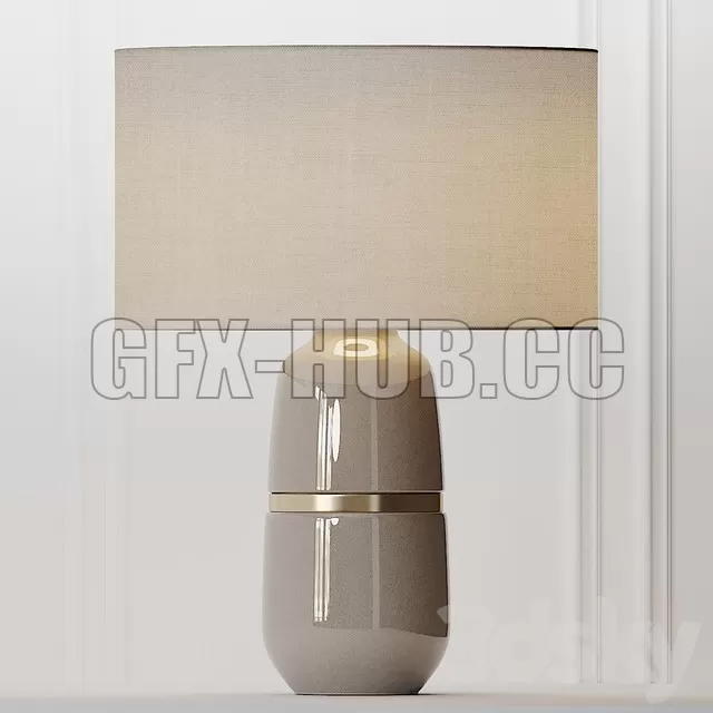TABLE – COX & COX Banded Ceramic Table Lamp