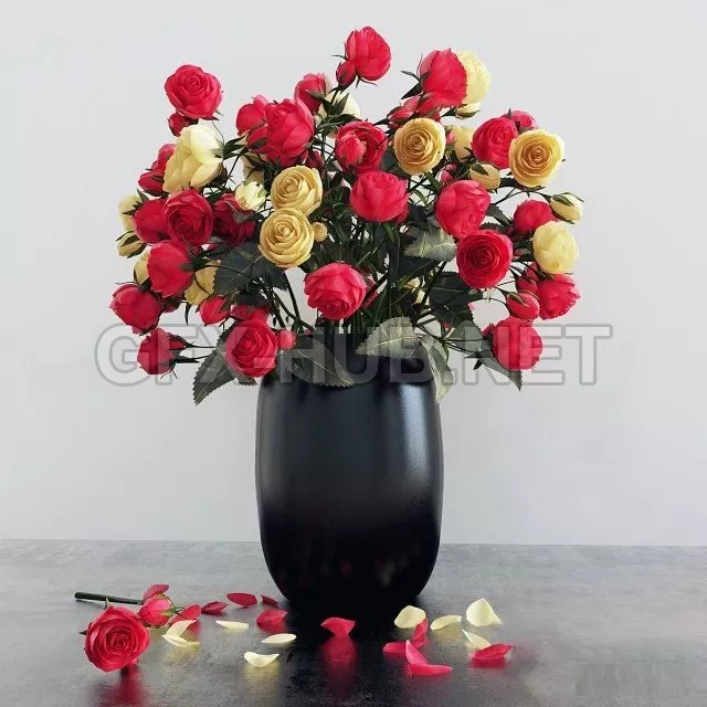 VASE – Bouquet of flowers in a vase 68