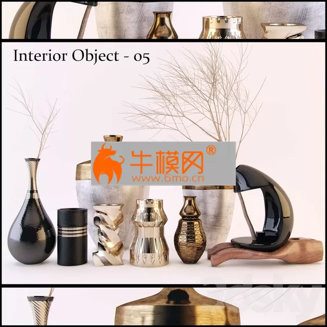 VASE – Interior Object 05 (8 styles of of modern vases)