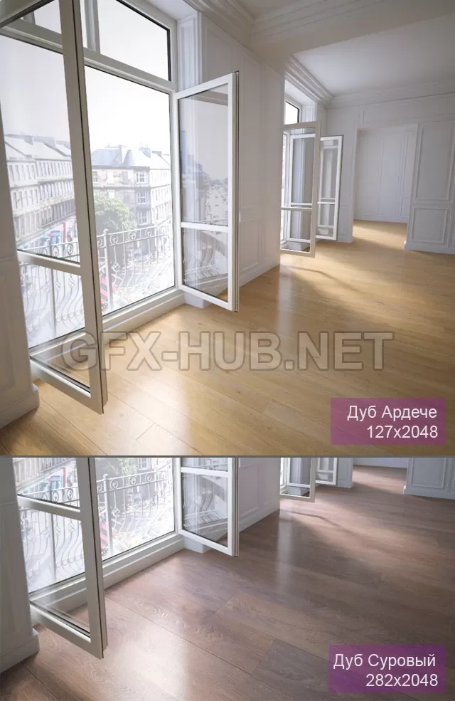 2 types of parquet Oak Ardeche, Oak Severe (max 2011, obj) – 6 2 types of parquet Oak Ardeche, Oak Severe (max 2011, obj) – 6