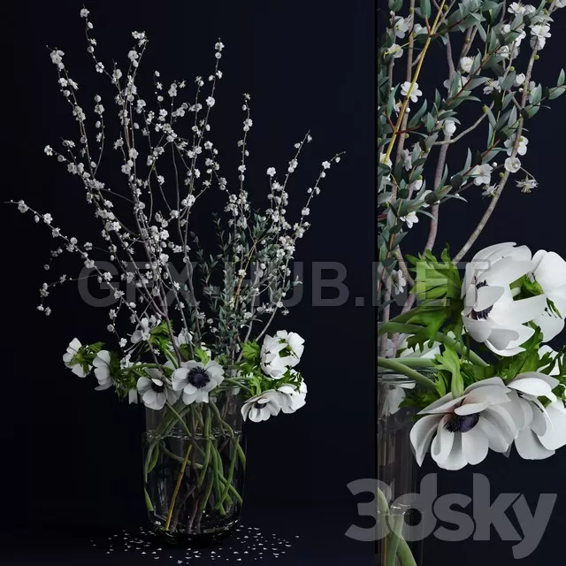 Anemones and branches – 989 Anemones and branches – 989