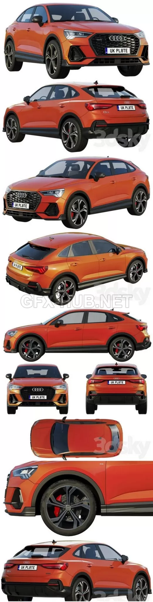 Audi Q3 Sportback 2020 3D Model – 1048 Audi Q3 Sportback 2020 3D Model – 1048