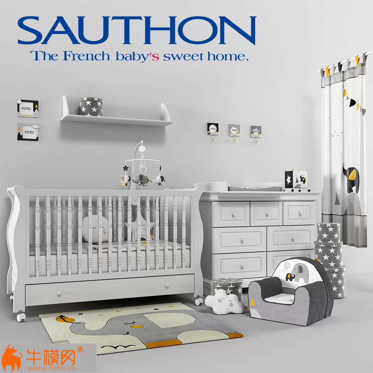 Baby room SAUTHON Babyfan SAUTHON Elodie Blanc – 1066 Baby room SAUTHON Babyfan SAUTHON Elodie Blanc – 1066