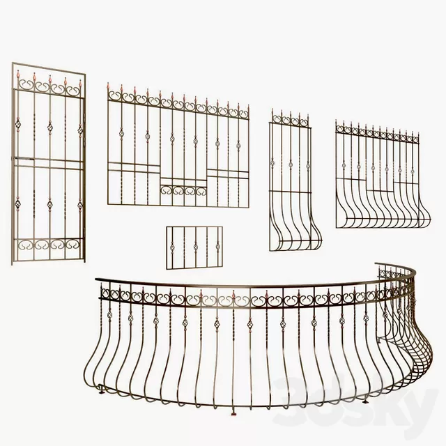 Balcony fencing and window grilles – 1087 Balcony fencing and window grilles – 1087