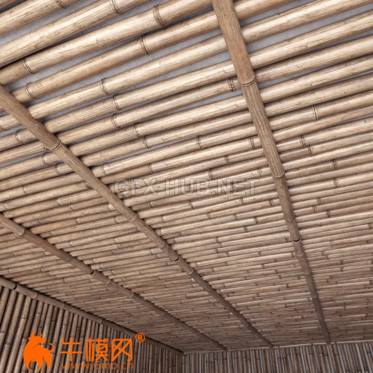 Bamboo ceiling (max 2011 Vray) 3D model – 1094 Bamboo ceiling (max 2011 Vray) 3D model – 1094