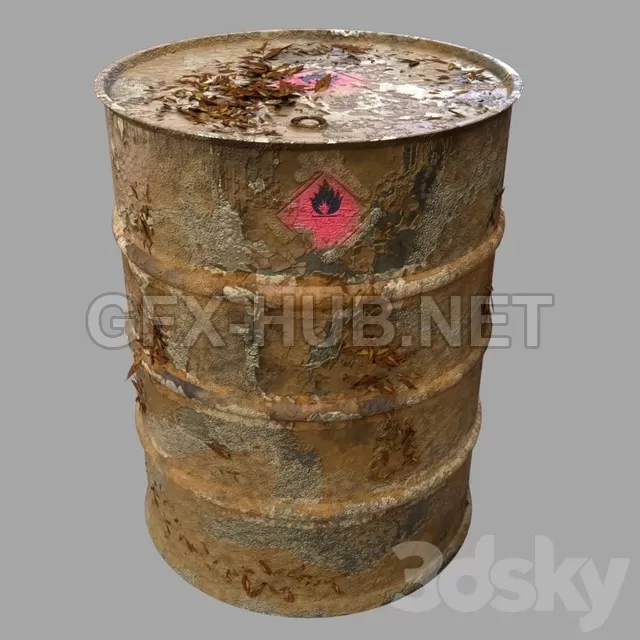 Barrel 01 rusty and peeling paint – 1121 Barrel 01 rusty and peeling paint – 1121