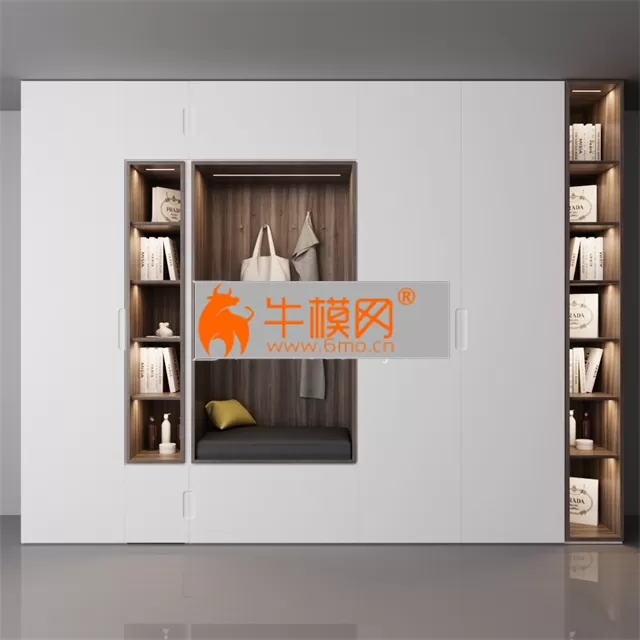 Cabinet in the hall with shelves – 1280