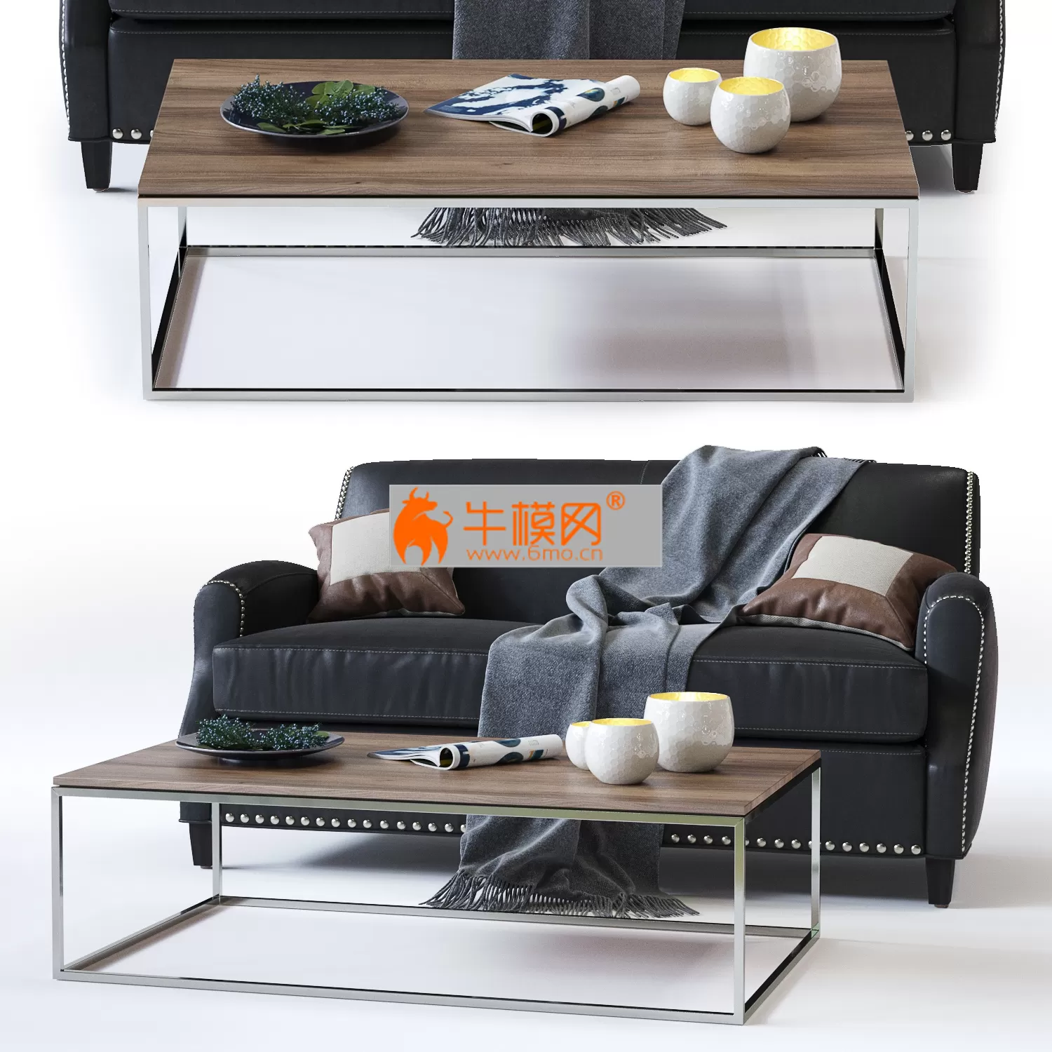 CandB Metropole Leather Loveseat – 1306