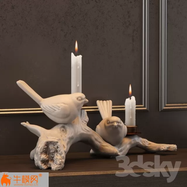 Candlestick with birds – 1307