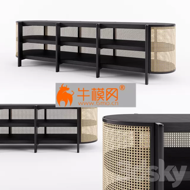 Cane low cabinet – 1308