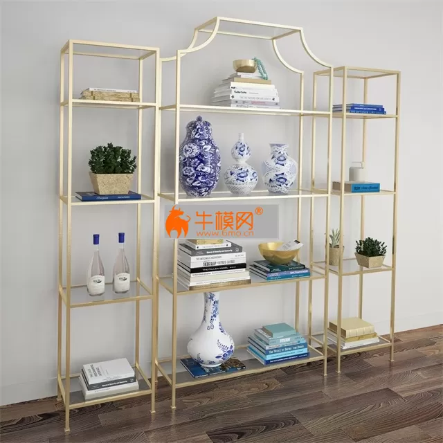 Chloe Etagere_Gold iron shelf – 1406 Chloe Etagere_Gold iron shelf – 1406