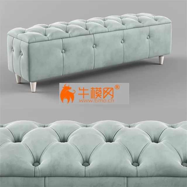 Classic Upholstered Fabric Pouf – 1448