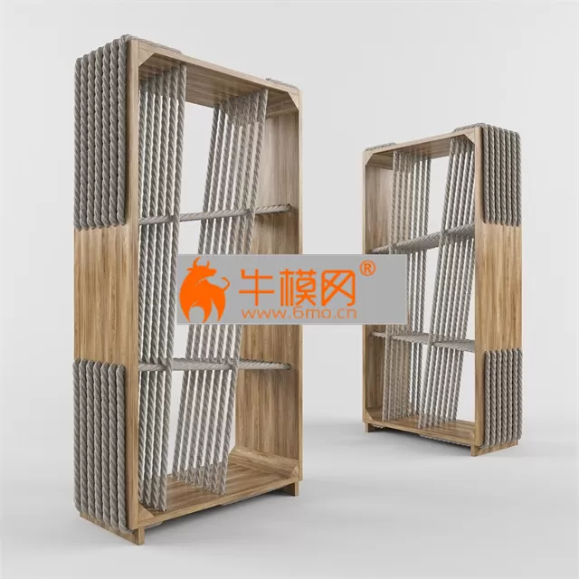 Cross-ropes shelf by Kata Monus & Tamas Bozsik – 1552 Cross-ropes shelf by Kata Monus & Tamas Bozsik – 1552
