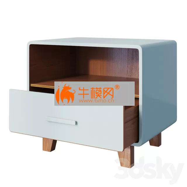 Curbstone Cosgrove 1 Drawer Nightstand Aqua – 1562 Curbstone Cosgrove 1 Drawer Nightstand Aqua – 1562