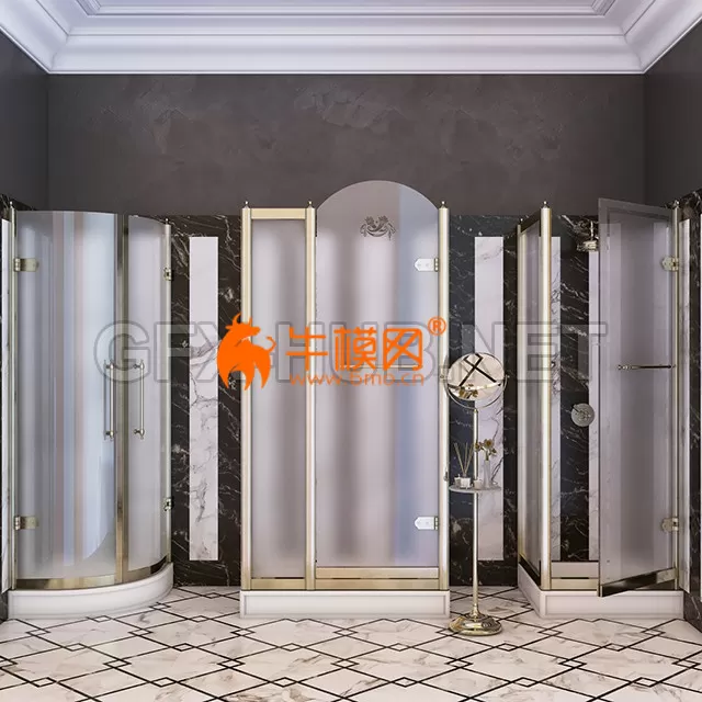 Devon and Devon Arabesque Shower Trays with Stalls – 1598