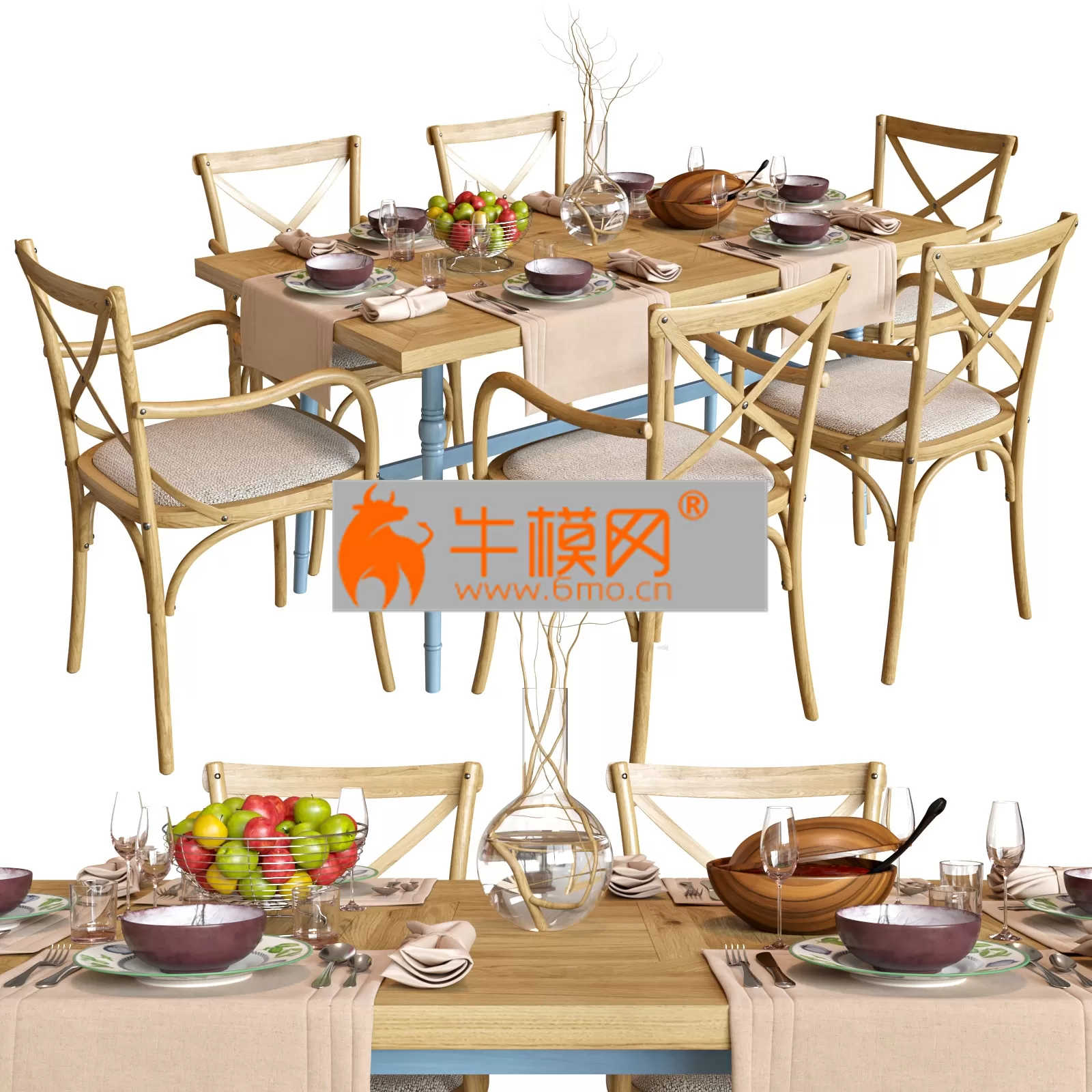 DINETTE WOODEN PROVENCE – 1605