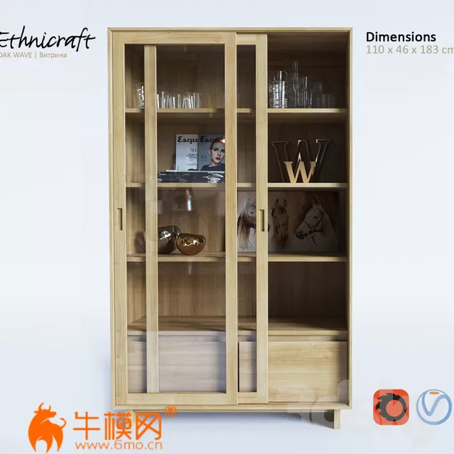 Ethnicraft OAK WAVE Showcase – 1707