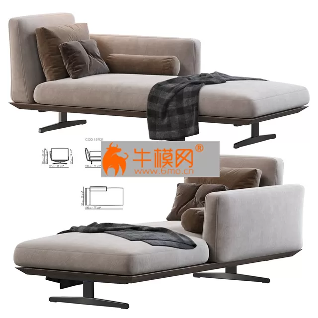 Evergreen Chaise Longue by Flexform – 1717