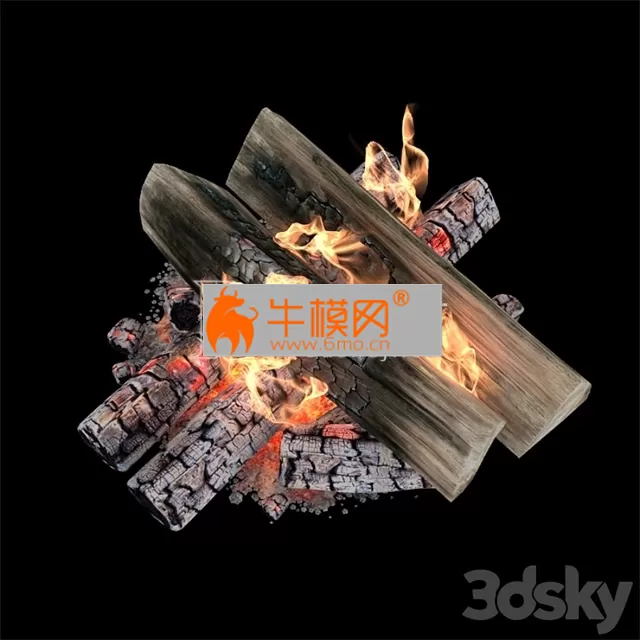 Fire and firewood with animation – 1770