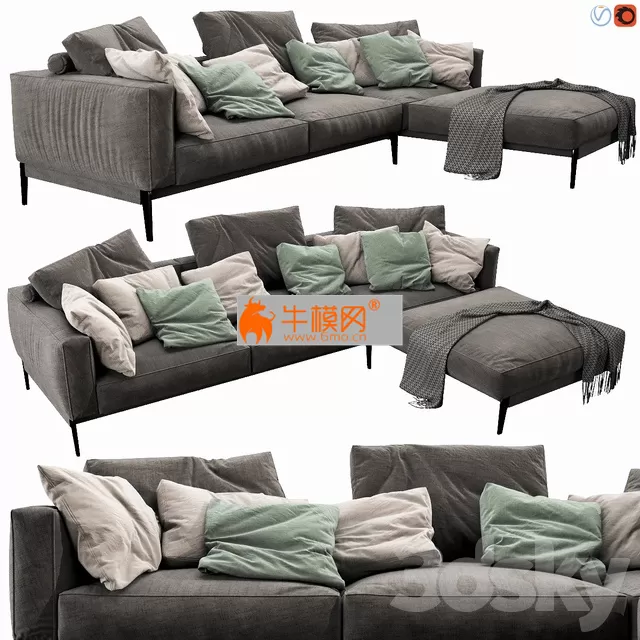 Flexform Romeo Chaise Lounge – 1782 Flexform Romeo Chaise Lounge – 1782