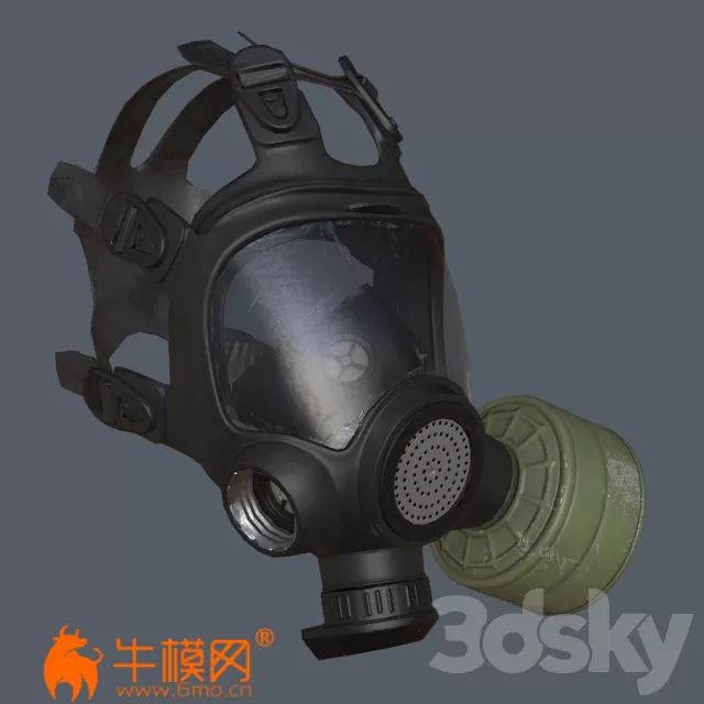 Gas mask (max 2014, obj, fbx) – 1848 Gas mask (max 2014, obj, fbx) – 1848