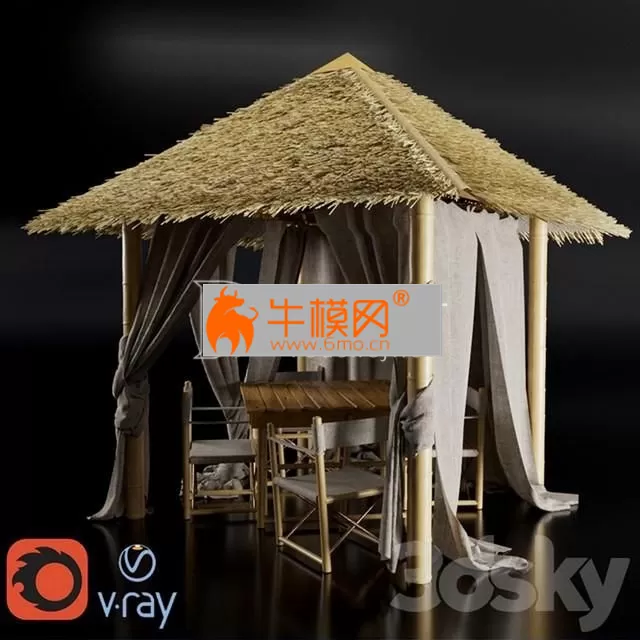 Gazebo of bamboo – 1855 Gazebo of bamboo – 1855