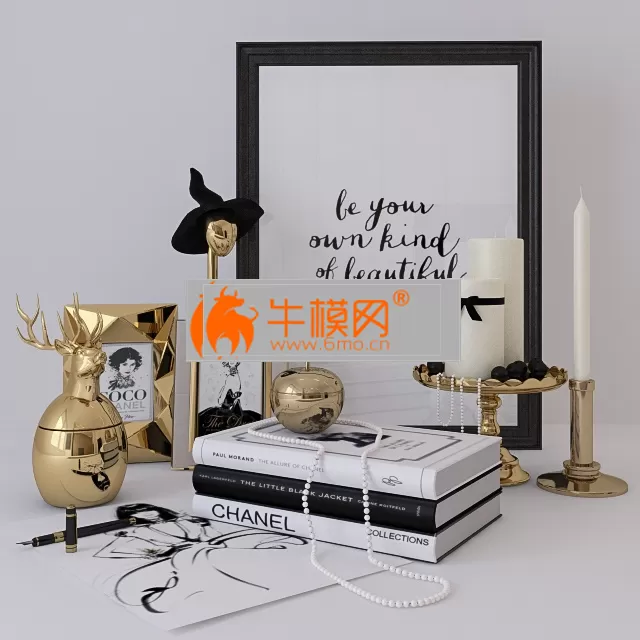 Gold set with apple and deer – 1875 Gold set with apple and deer – 1875