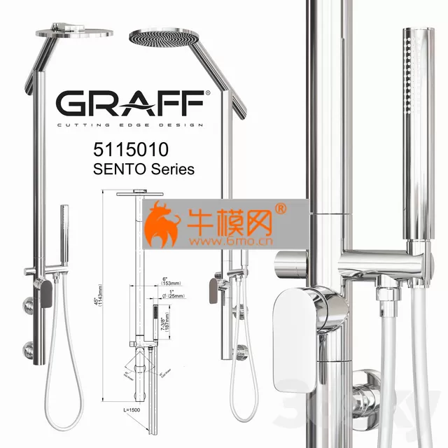 Graff Shower set 5115010 SENTO Series – 1882 Graff Shower set 5115010 SENTO Series – 1882