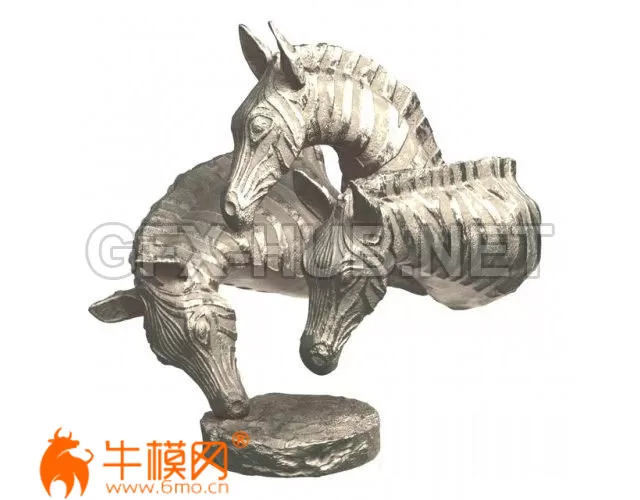 Hi Poly Sculpture of a Zebra – 1946 Hi Poly Sculpture of a Zebra – 1946