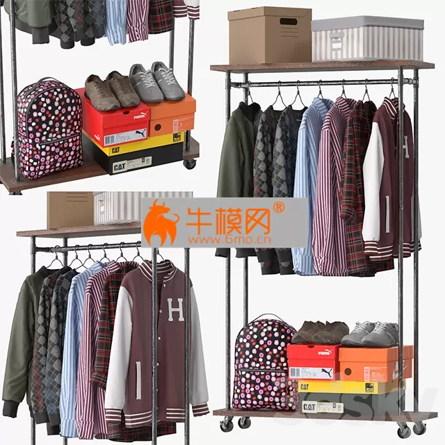 Industrial Clothes Rail Rack – 2029