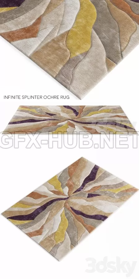 Infinite Splinter Ochre Rug – 2033