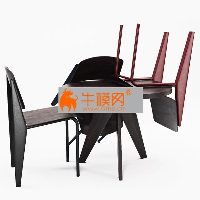 Jean Prouve Gueridon Models Sets – 2068 Jean Prouve Gueridon Models Sets – 2068